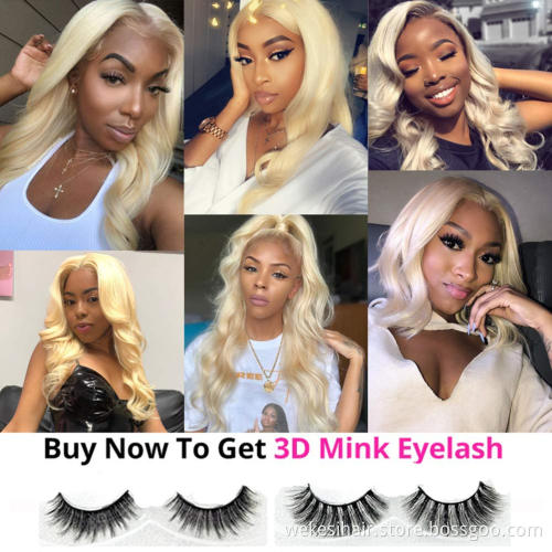 613 Closure Wigs For Black Women Human Hair Virgin Cuticle Aligned Hair Blonde Hd Lace Front Wig Straight 613 Full Lace Wigs